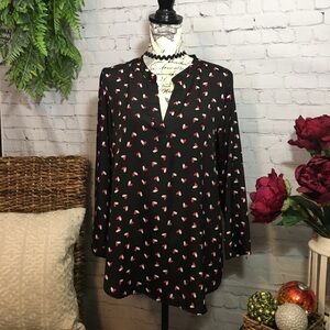 Mason Jules v neckline and hi low hem blouse